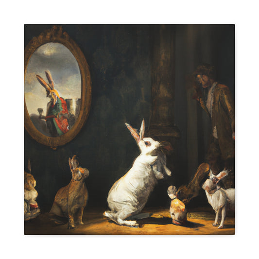 Rabbit in Baroque Glory - Canvas