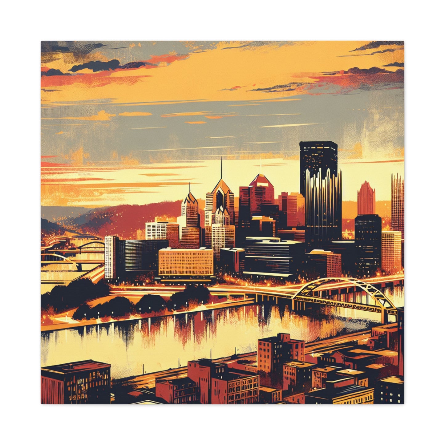 Steel City Dreamscape Dawn - Canvas