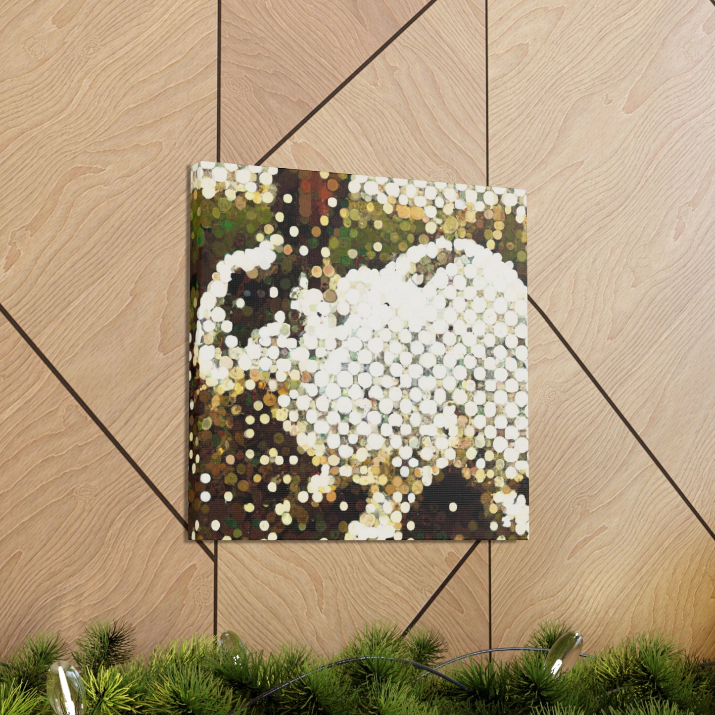 Rabbit's Pointillist Dream - Canvas