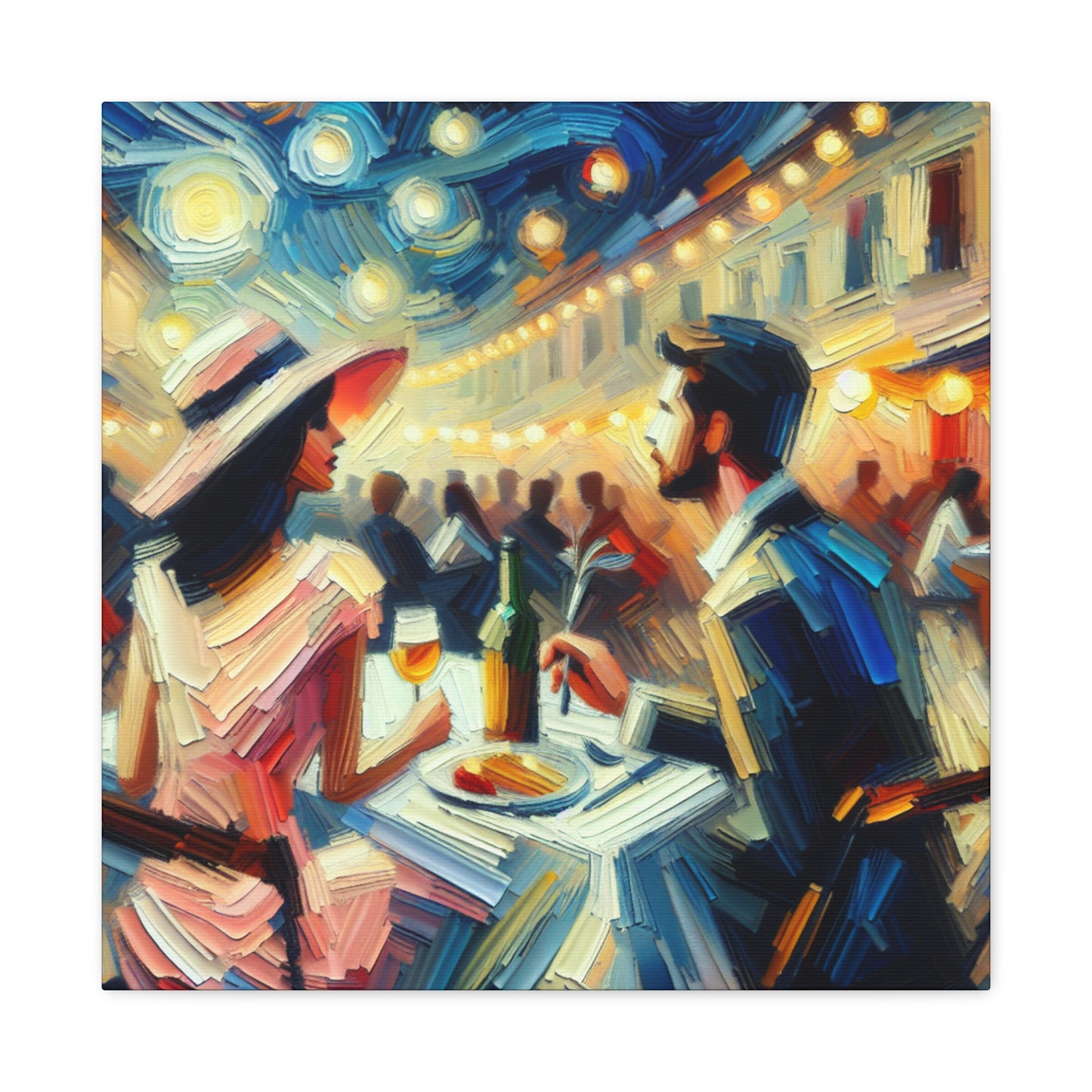 Moonlit Amour Tango Passion - Canvas