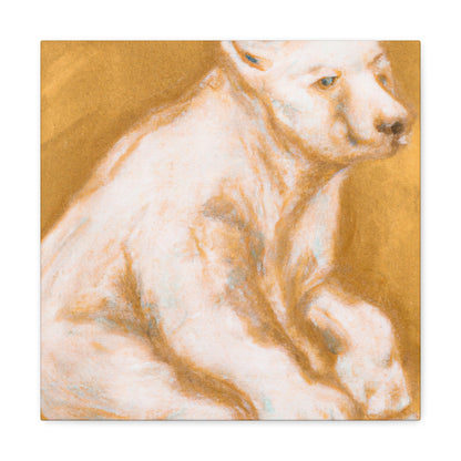 Polar Bear in Baroque. - Canvas