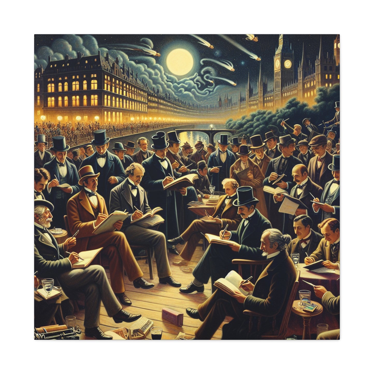 Midnight Literary Gathering - Canvas