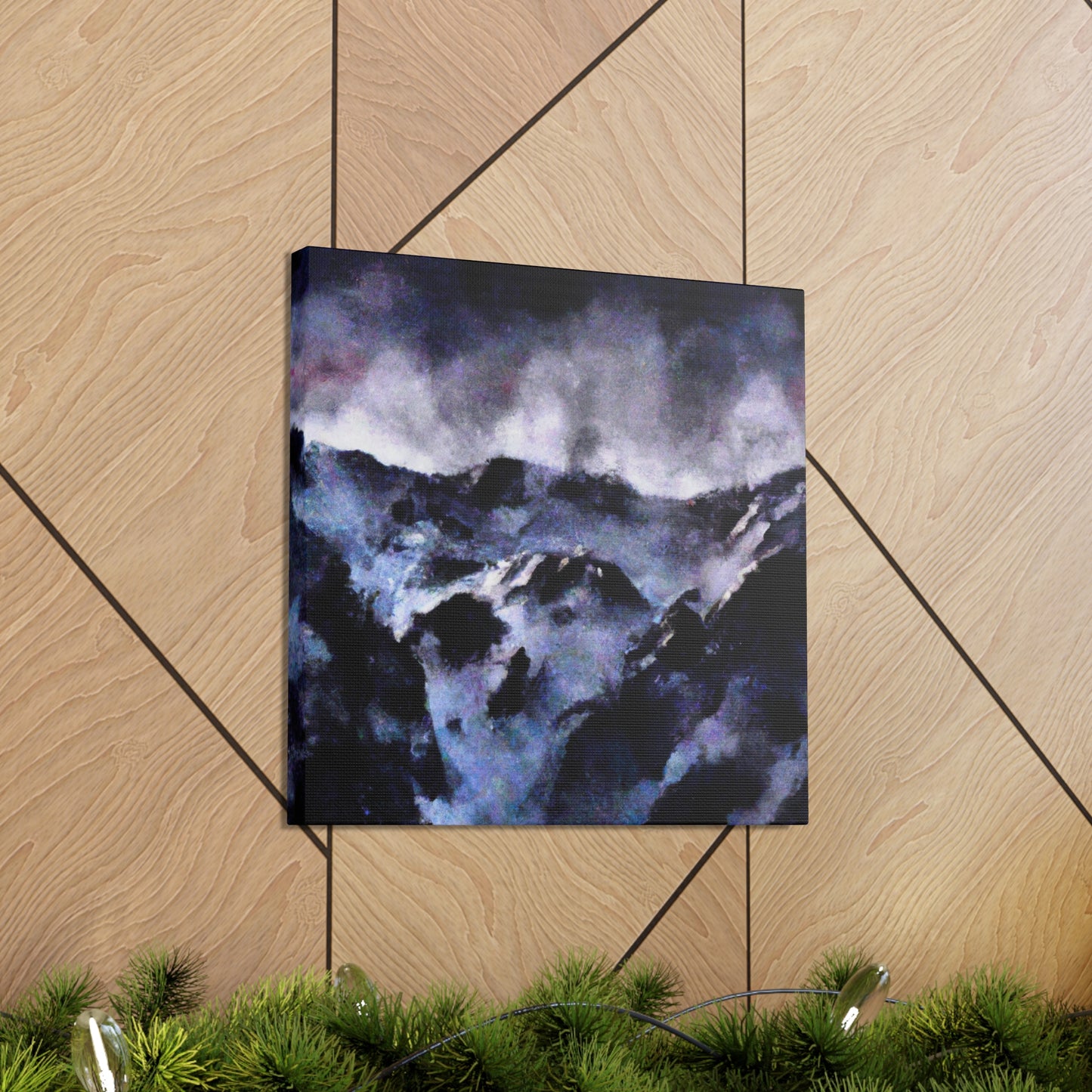 Snowy Mountain Vista - Canvas