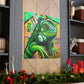 Iguana in Green Hues - Canvas