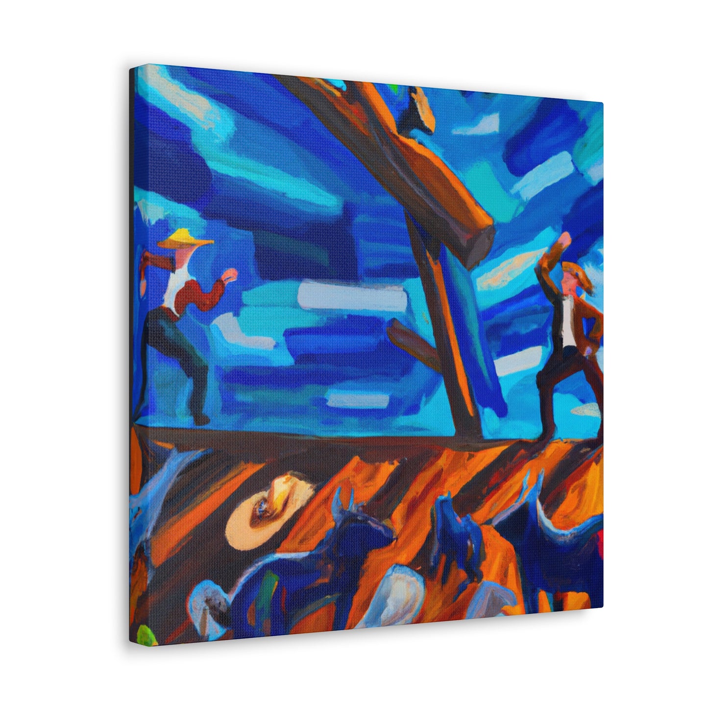 "Picket Line Protest Painting" - Canvas