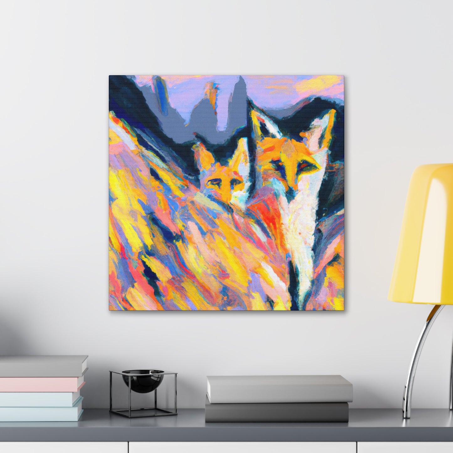 Fox in the Moonlight - Canvas