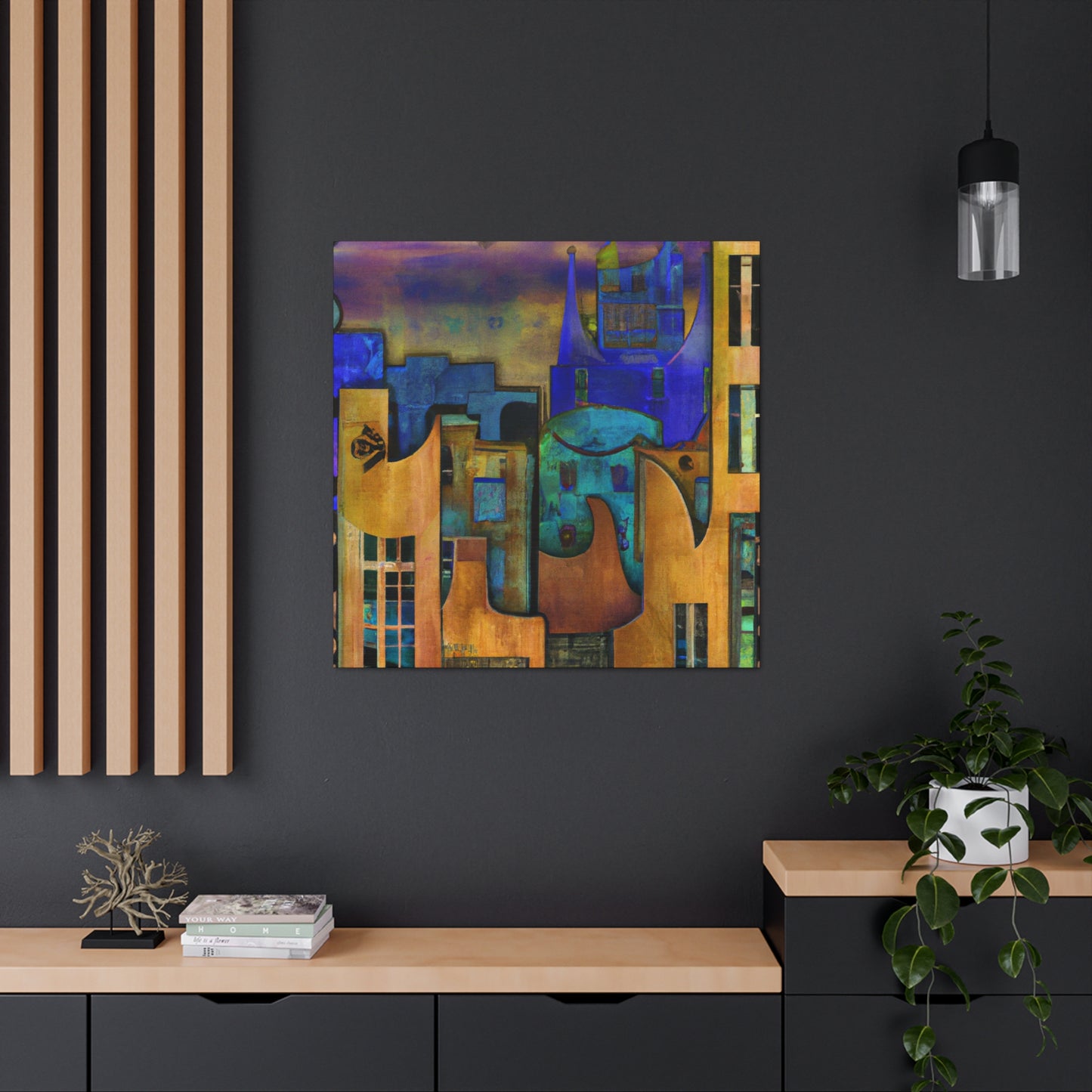 Glowing Art Deco Dreams - Canvas