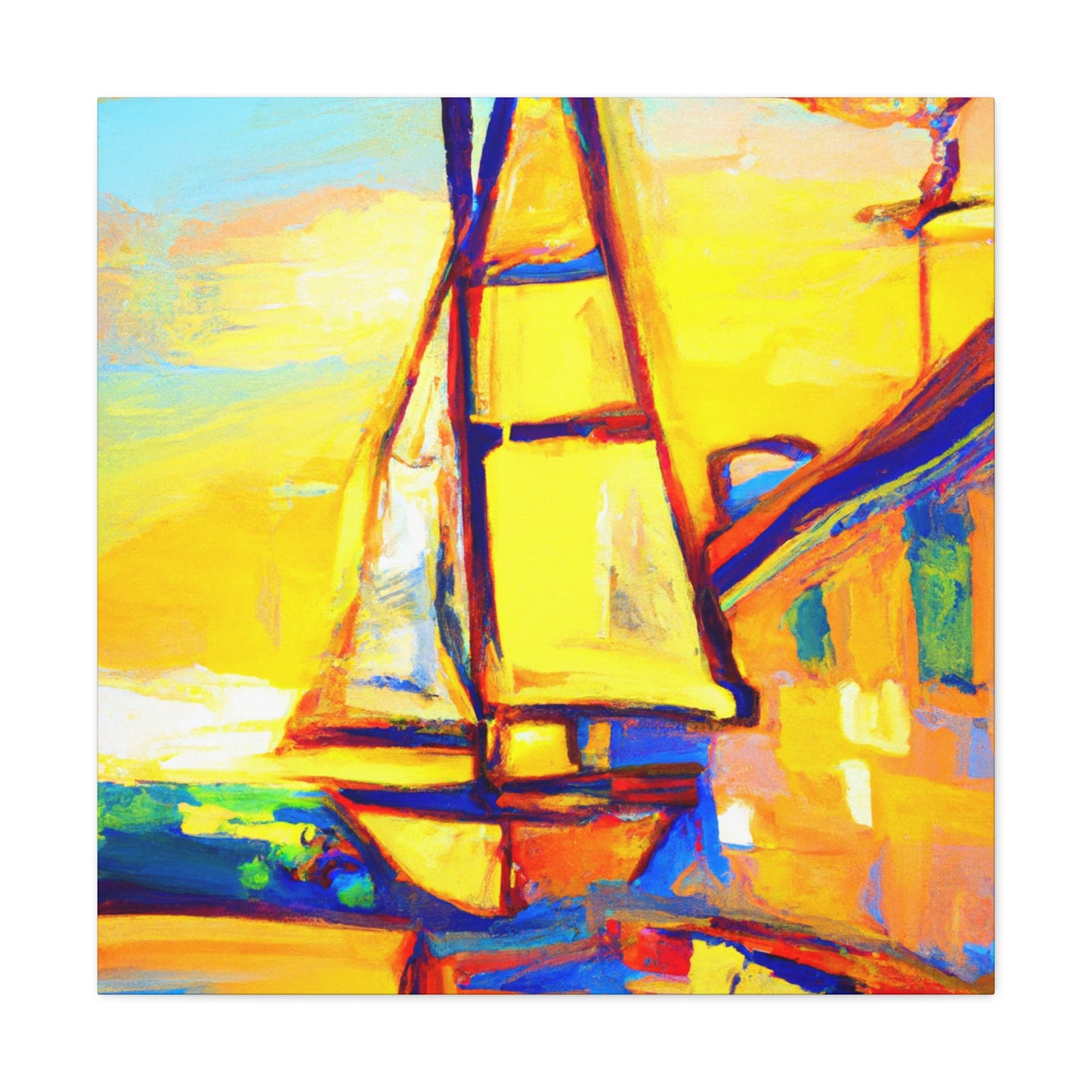 "Sailing On Free Waves" - Canvas