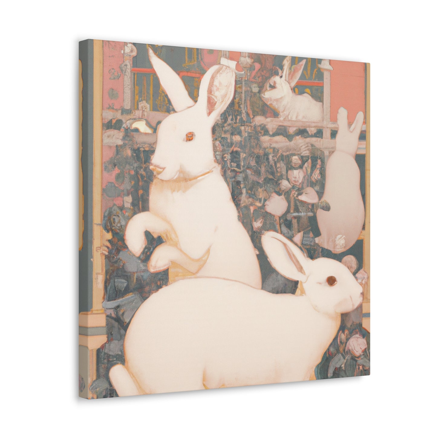 Rabbit in Springtime. - Canvas