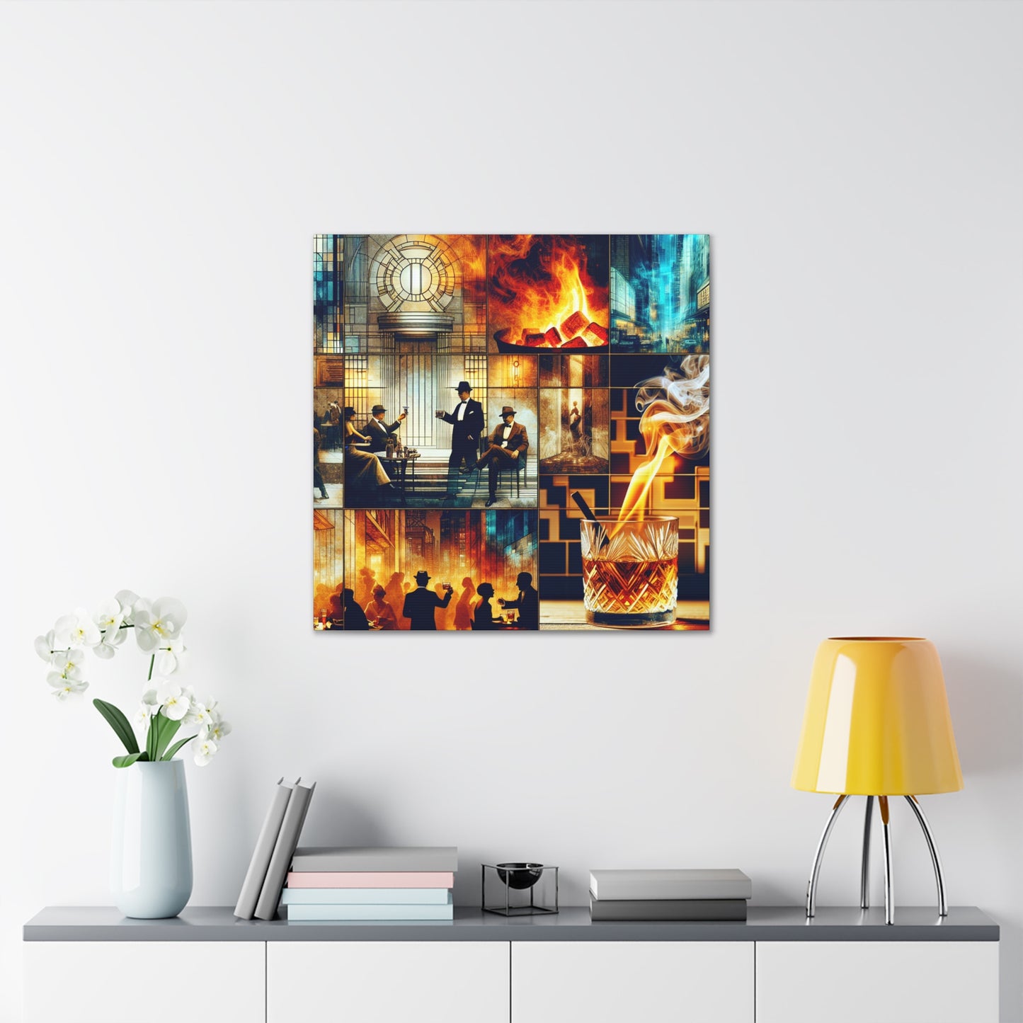 Gilded Prohibition Revelry - Canvas