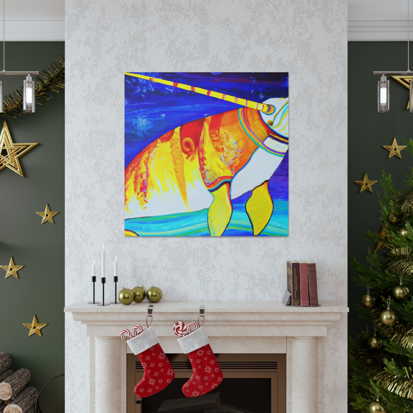 "Narwhal: Deco Dream" - Canvas