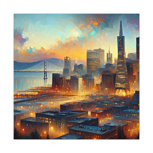 Golden City Hues - Canvas