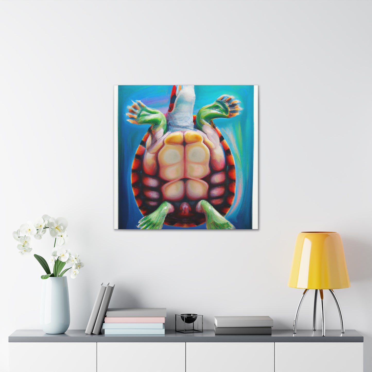 Turtle in the Water - Canvas