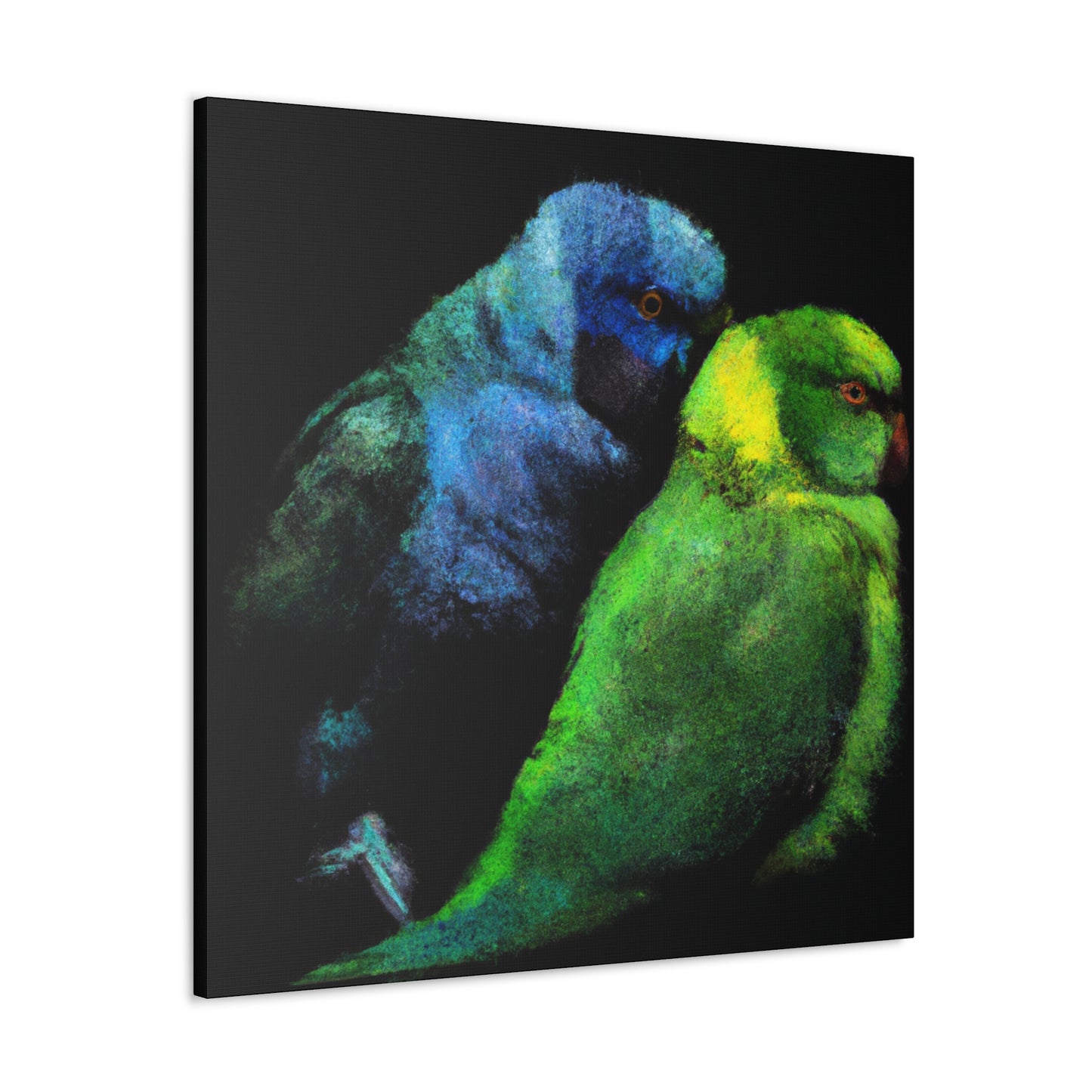 Lovebirds in Flight - Canvas