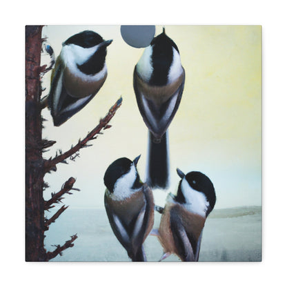 "Chickadee in Surrealism" - Canvas