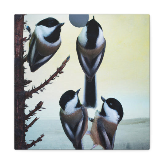 "Chickadee in Surrealism" - Canvas