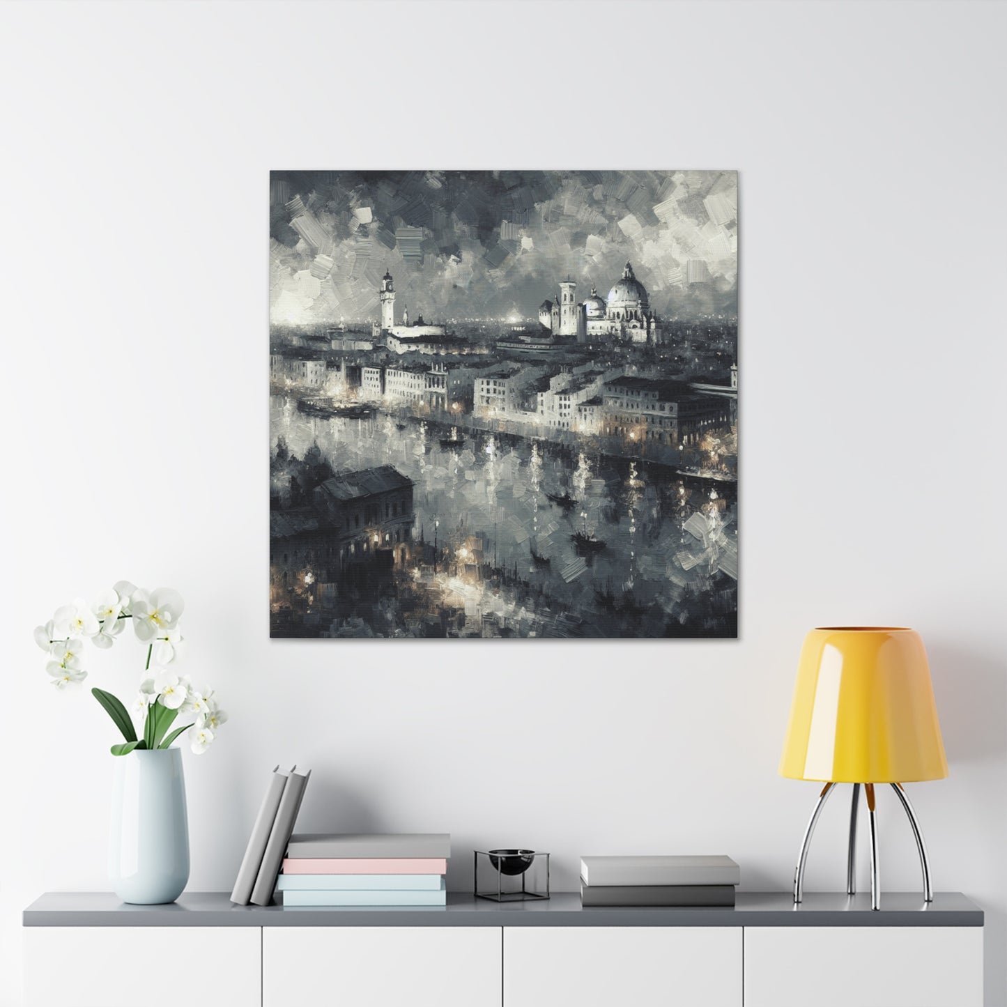 Nocturnal Urban Splendor - Canvas