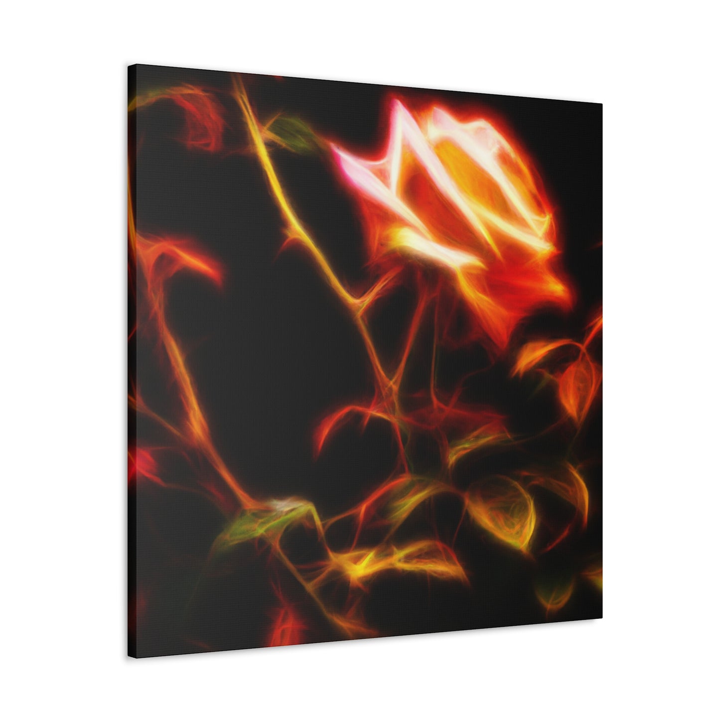 Rose in Vibrant Reds - Canvas