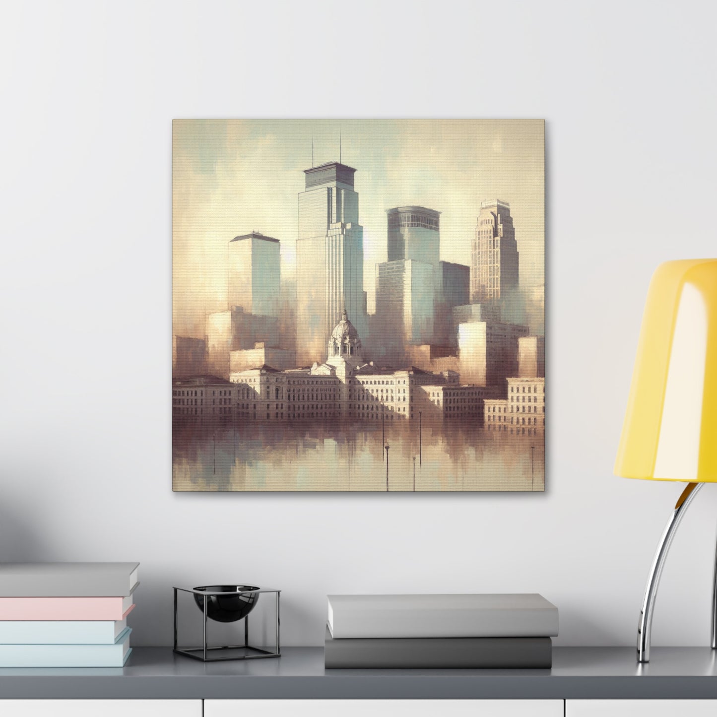 "Cityscapes of Tranquil Twilight" - Canvas