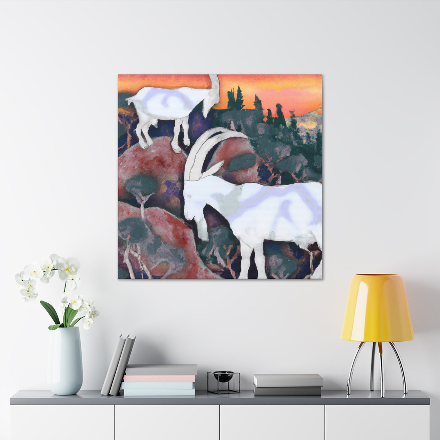 Mountain Goats Dreaming - Canvas