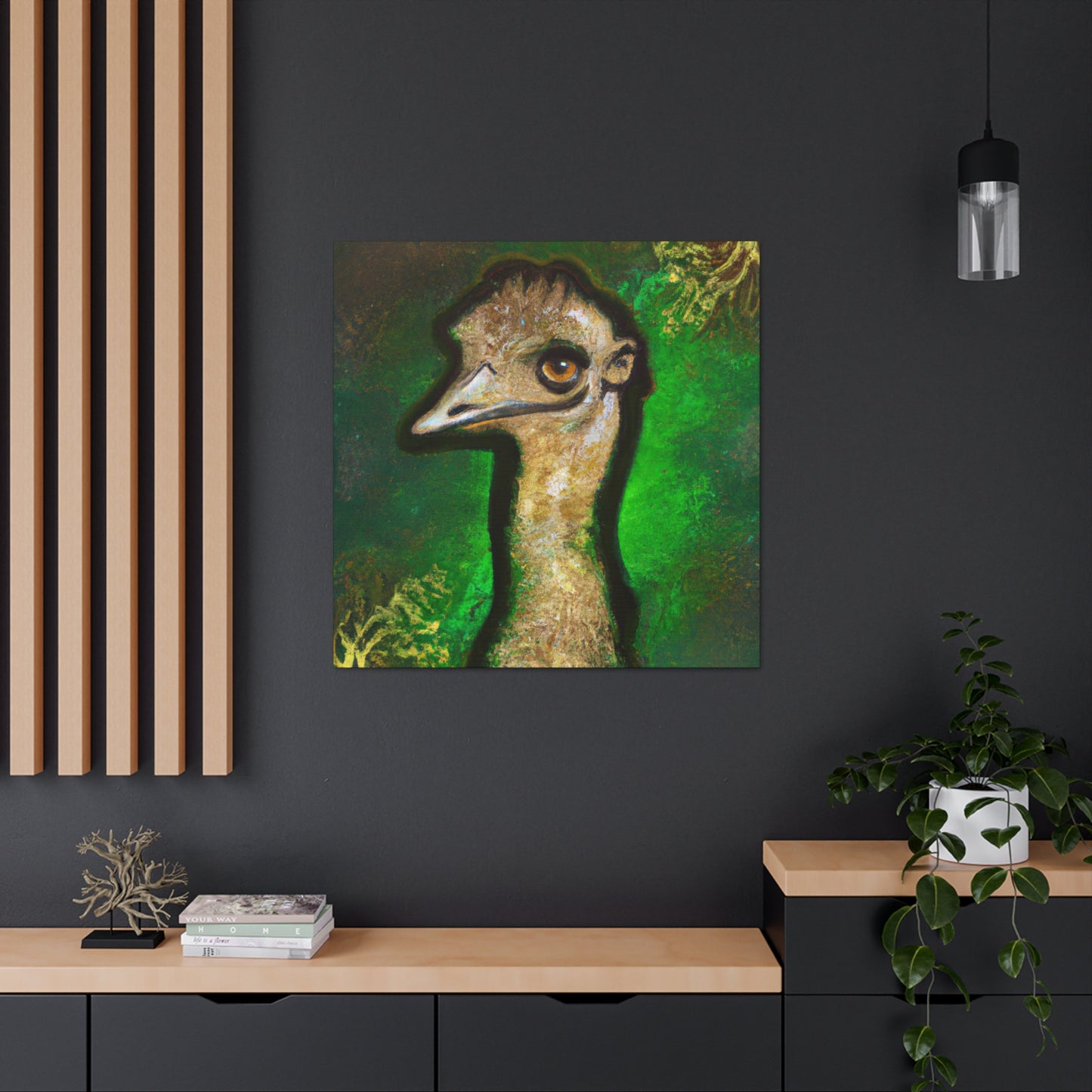 "The Emu's Majestic Stride" - Canvas