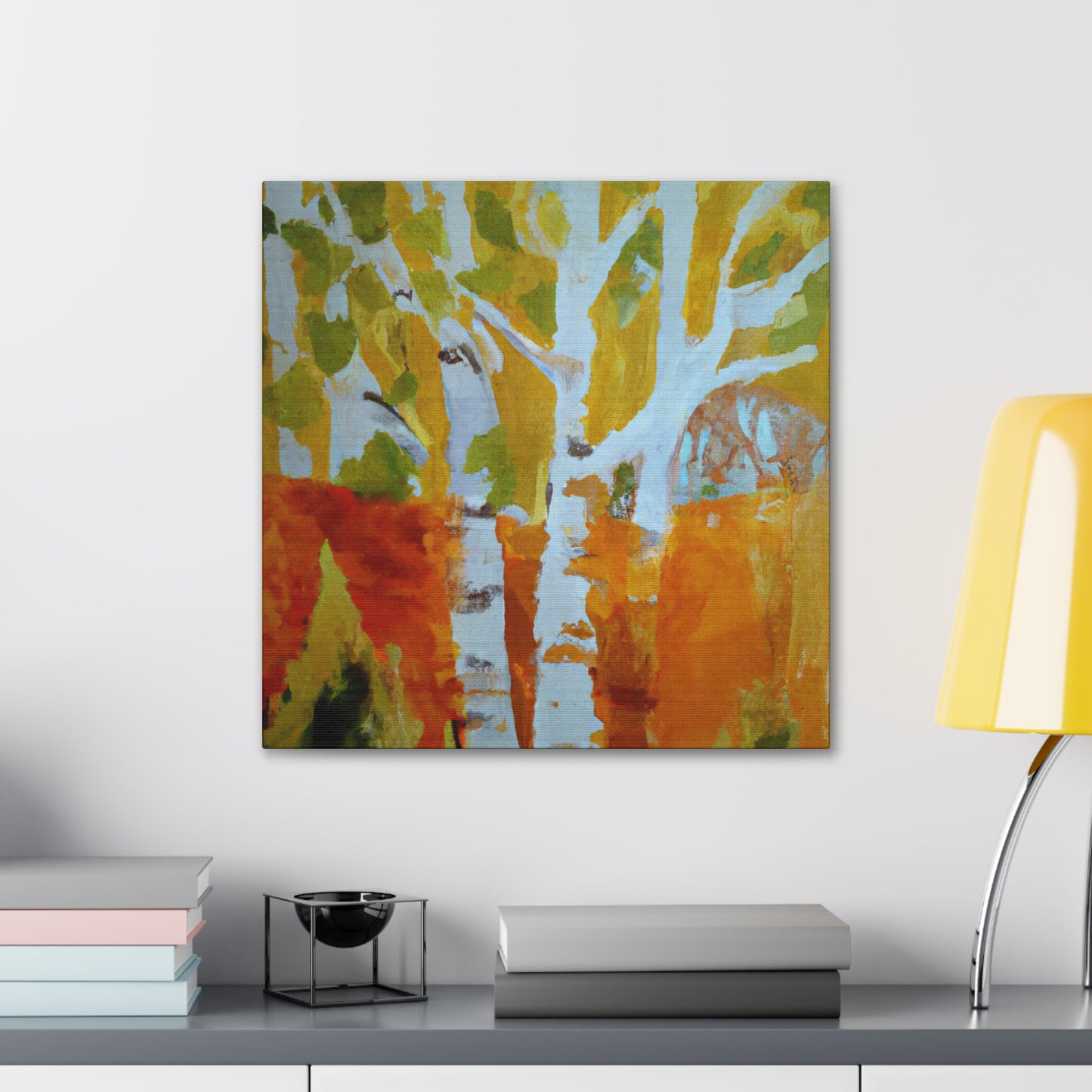 Birch Tree Reflection III - Canvas