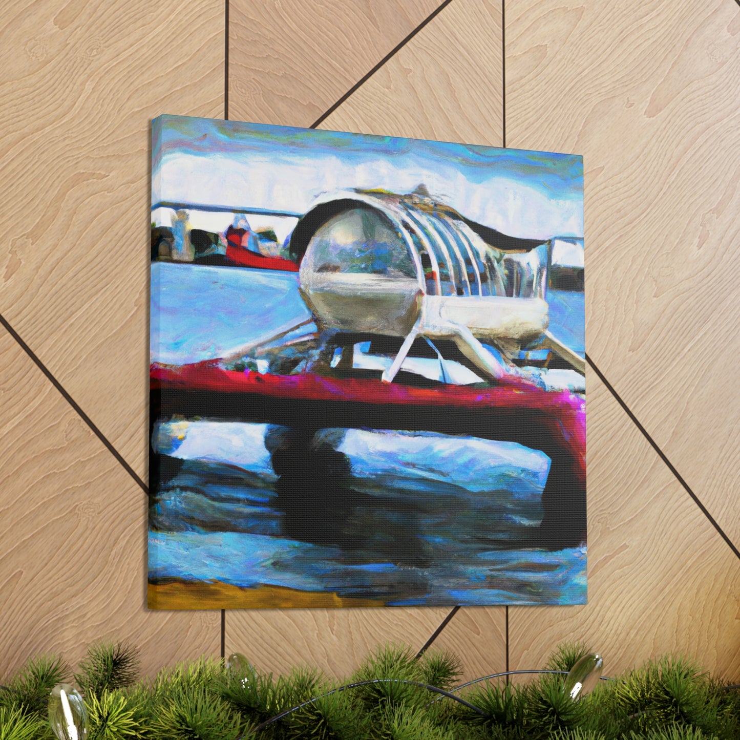 "Pontoon Boat Mirages" - Canvas