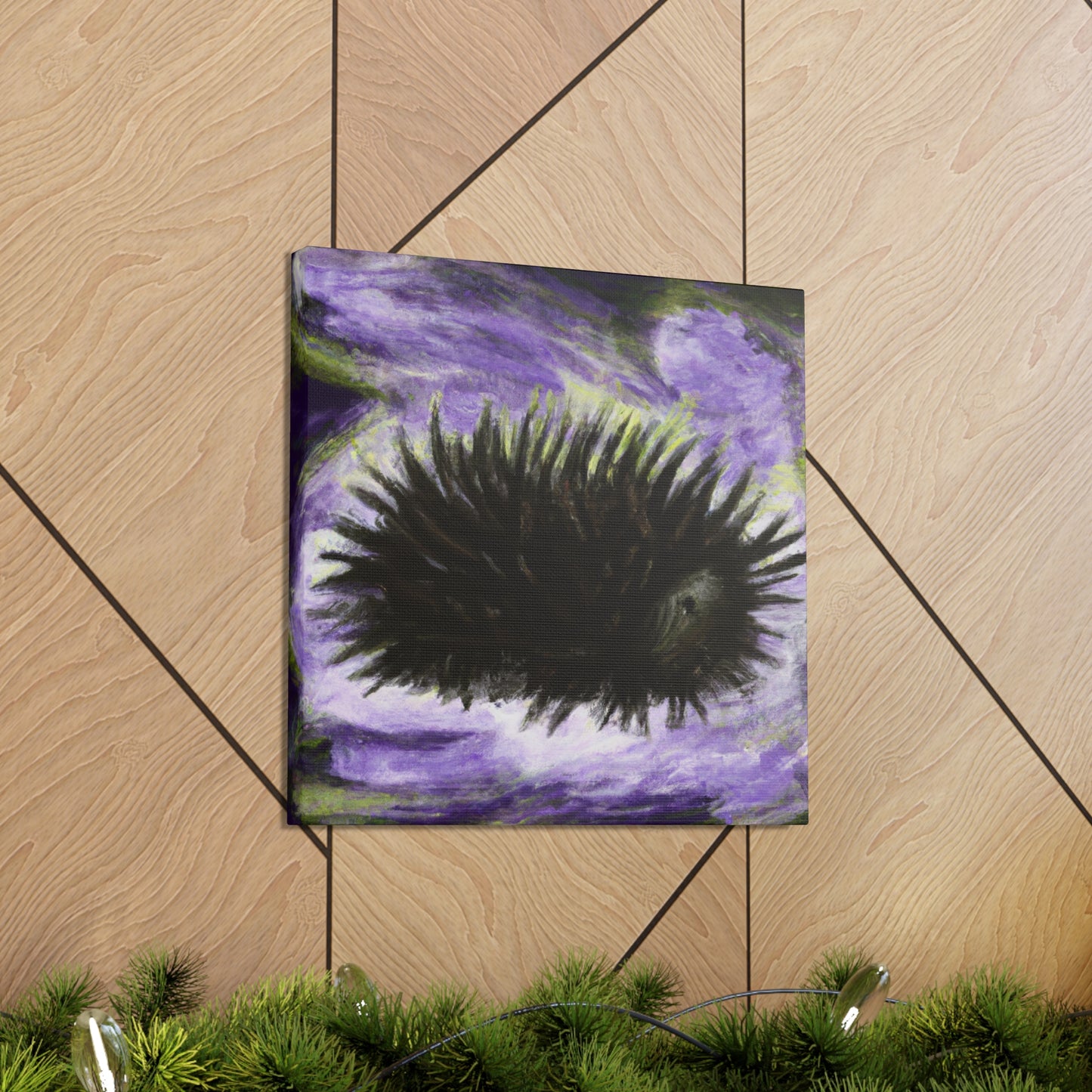 "Sea Urchin Embrace Ebb" - Canvas