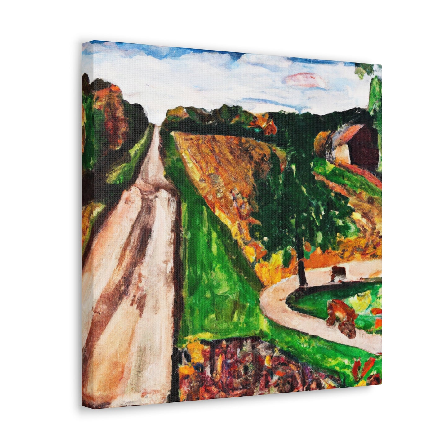 "Rural Roadscape Painting" - Canvas