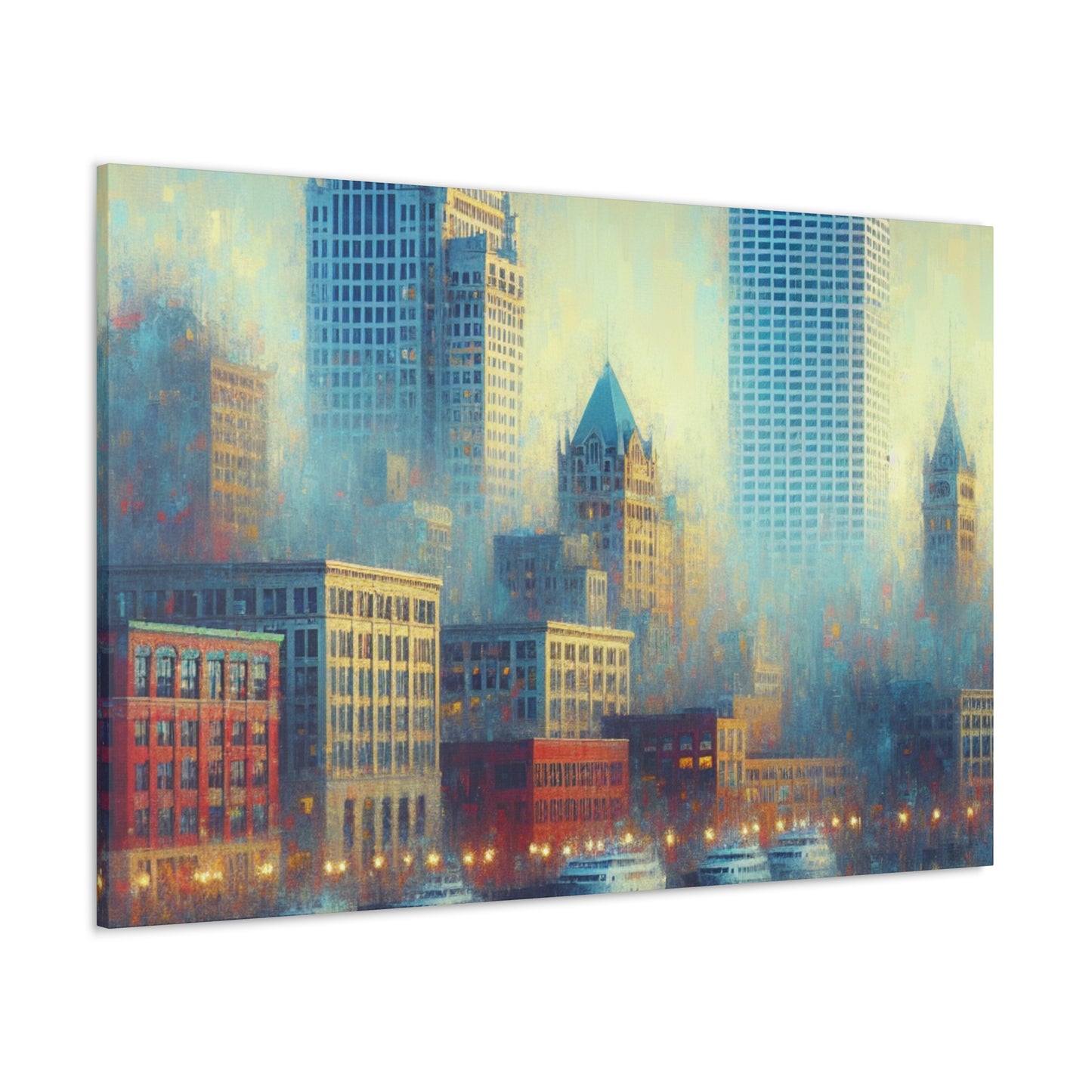 "Colorful Urban Symphony" - Canvas