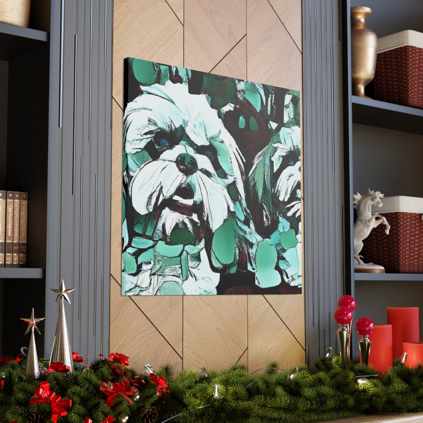 Fur and Feathers Shih Tzu - Canvas