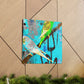 "Parakeets in Flight" - Canvas