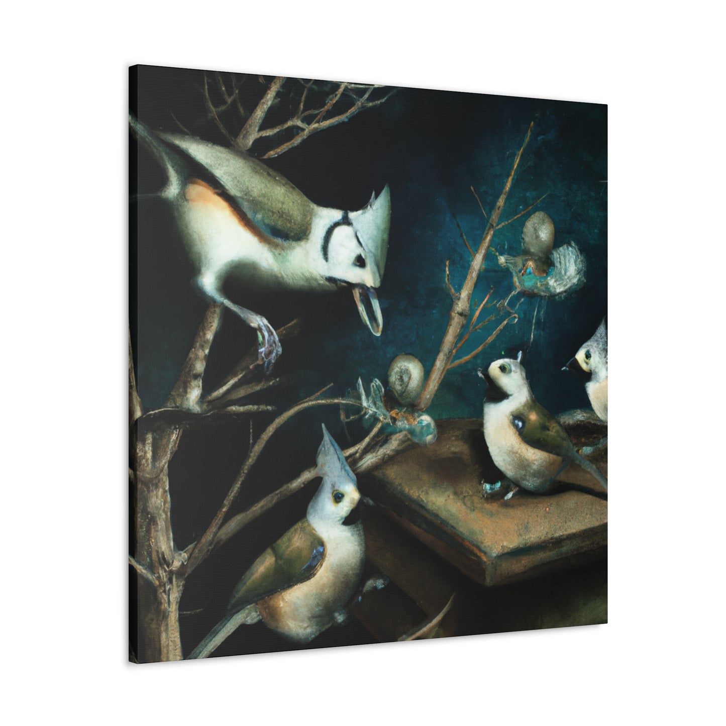 "Tufted Titmouse Utopia" - Canvas