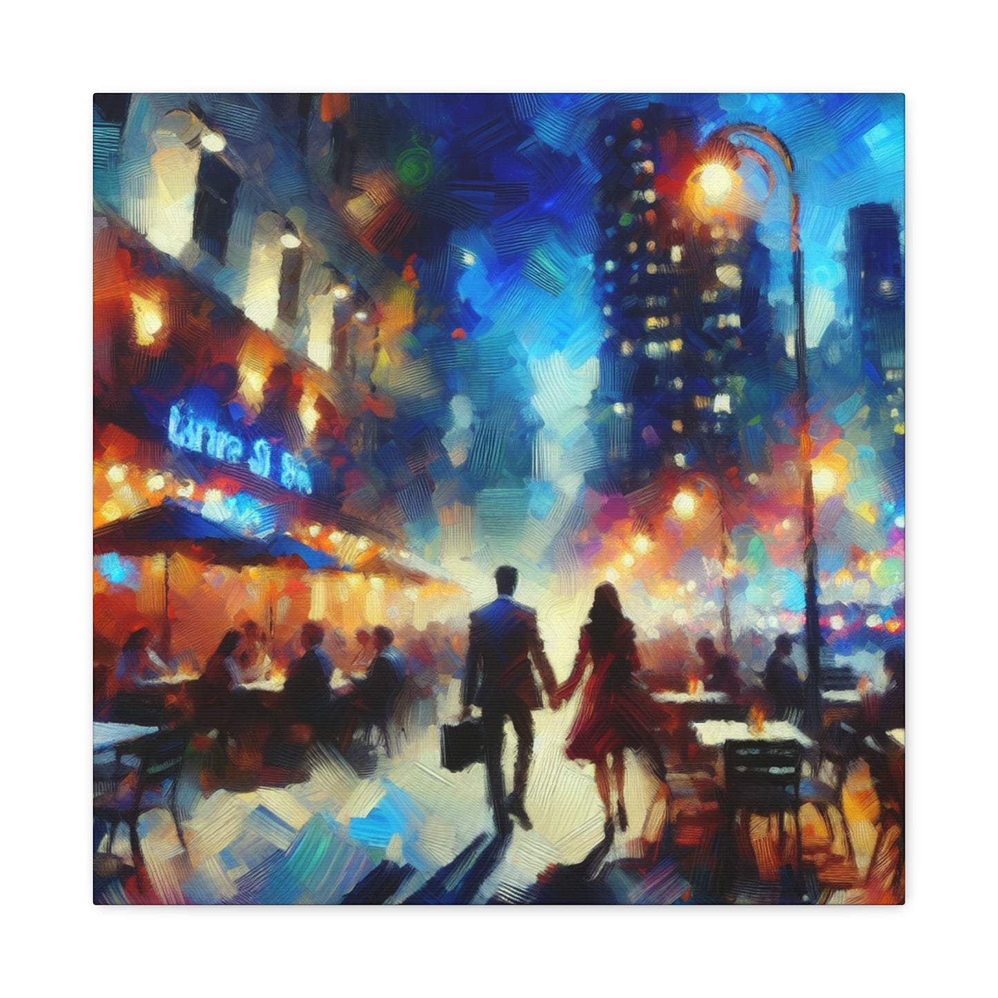 Romantic Evening Stroll - Canvas