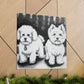 Sculpted Bichon Frise - Canvas