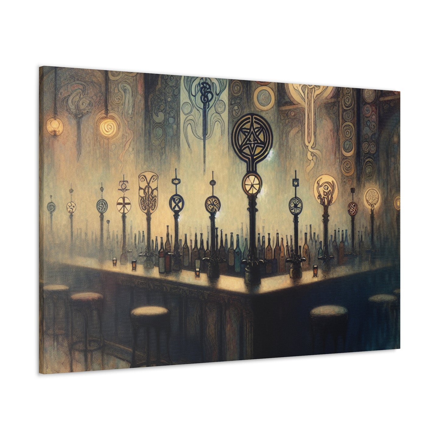 Ethereal Gilded Twilight - Canvas