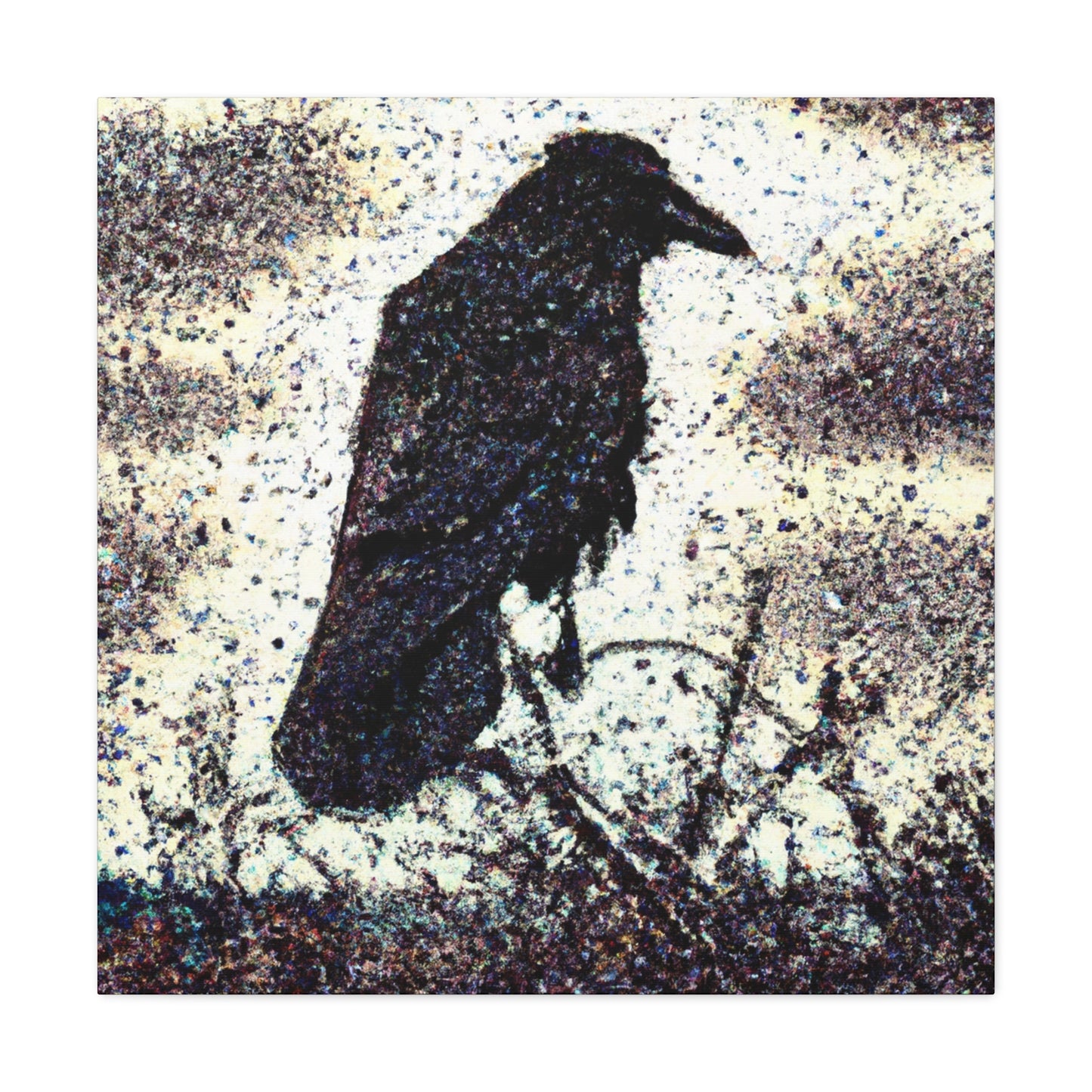 American Crow Mosaic - Canvas