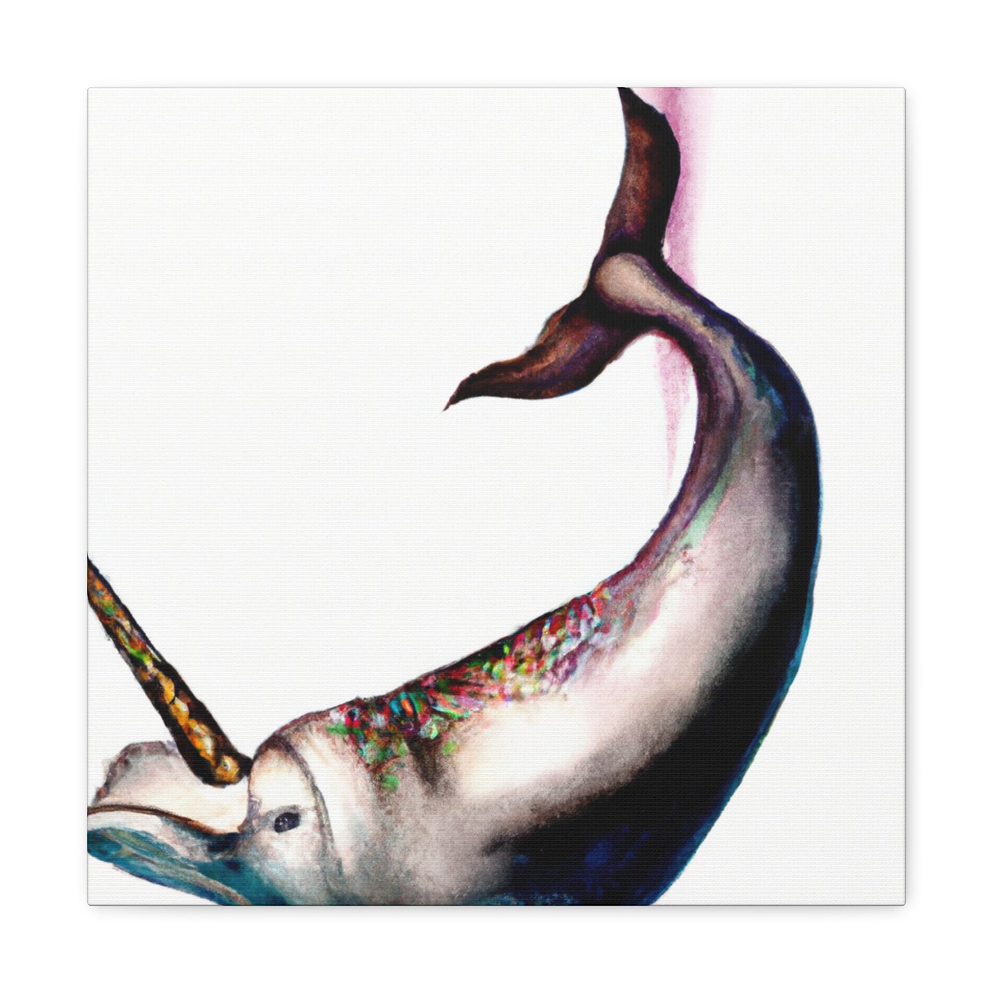 "Mysterious Narwhal Painting" - Canvas