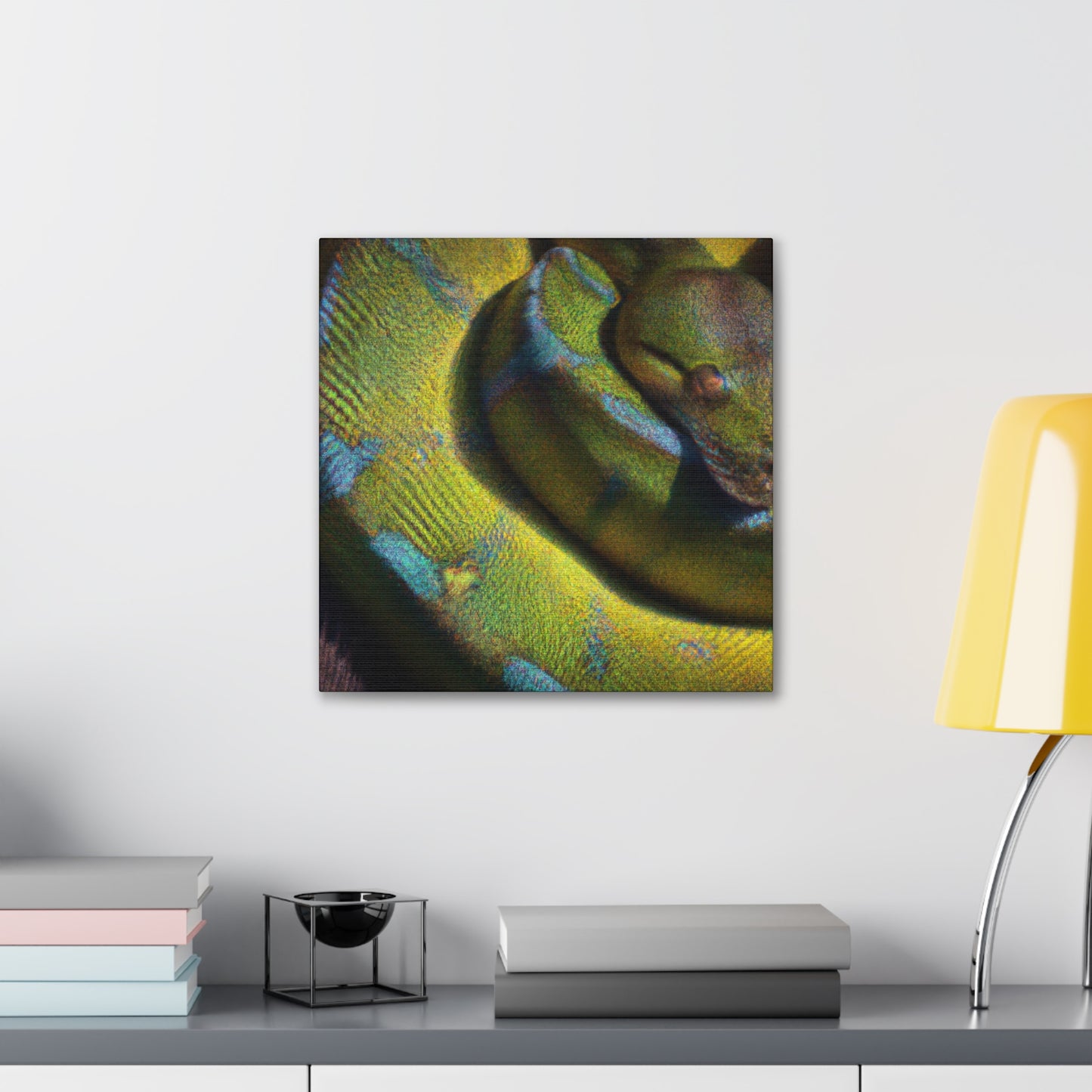 "Green Tree Python Shine" - Canvas