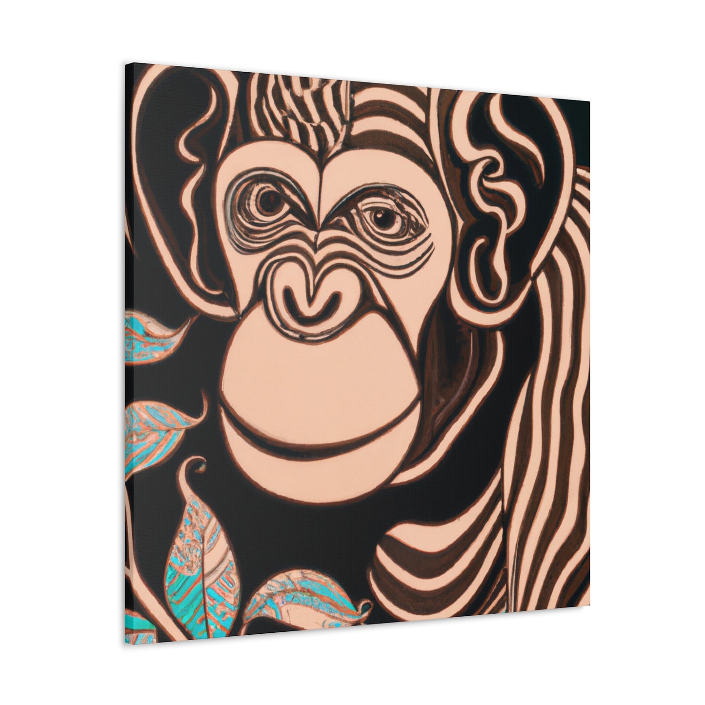 "Chimp Wisdom in Deco". - Canvas