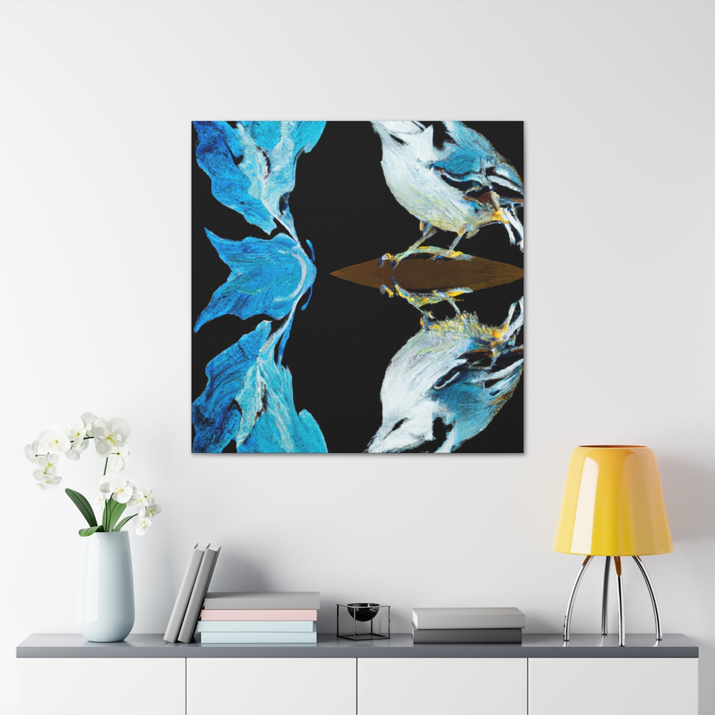 White Nuthatch Majesty - Canvas