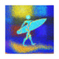 Surfer in Art Deco - Canvas