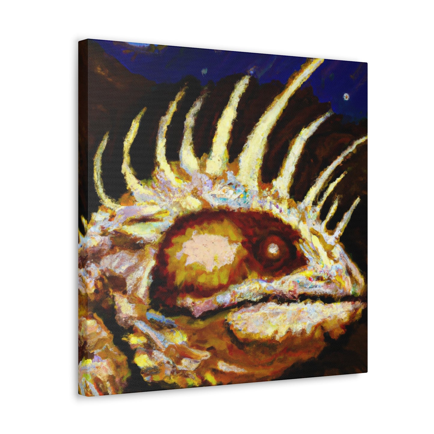 "Horned Lizard Impressionism" - Canvas