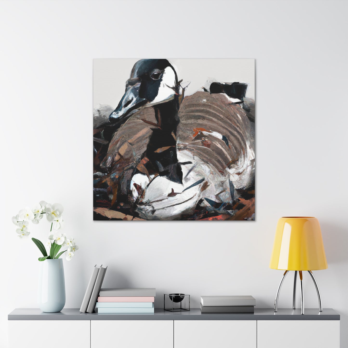 "Goose in Nature's Arena" - Canvas