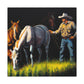 "Horses in Repose" - Canvas