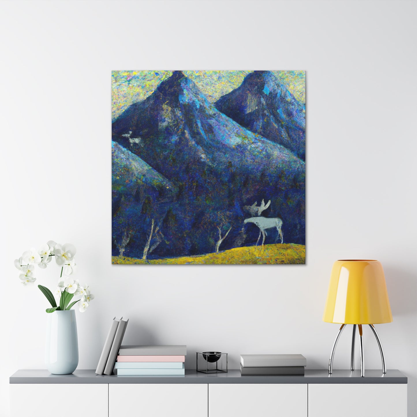 Moose Amidst Impressionism - Canvas