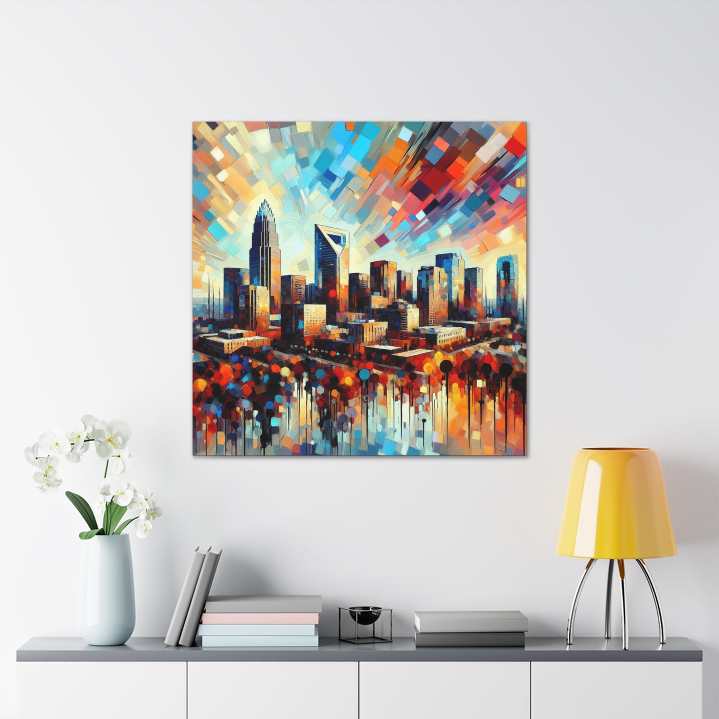 "Metropolitan Vibrance Charlotte Nights" - Canvas