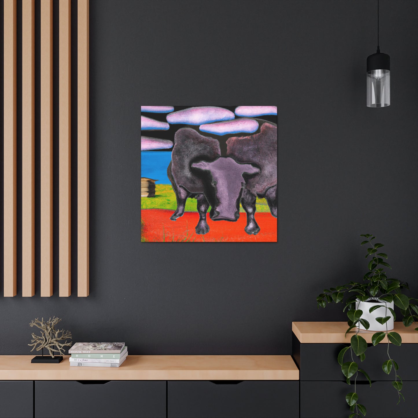 "Black Angus Dreamscape". - Canvas