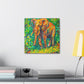 "Elephant in Impressionism" - Canvas