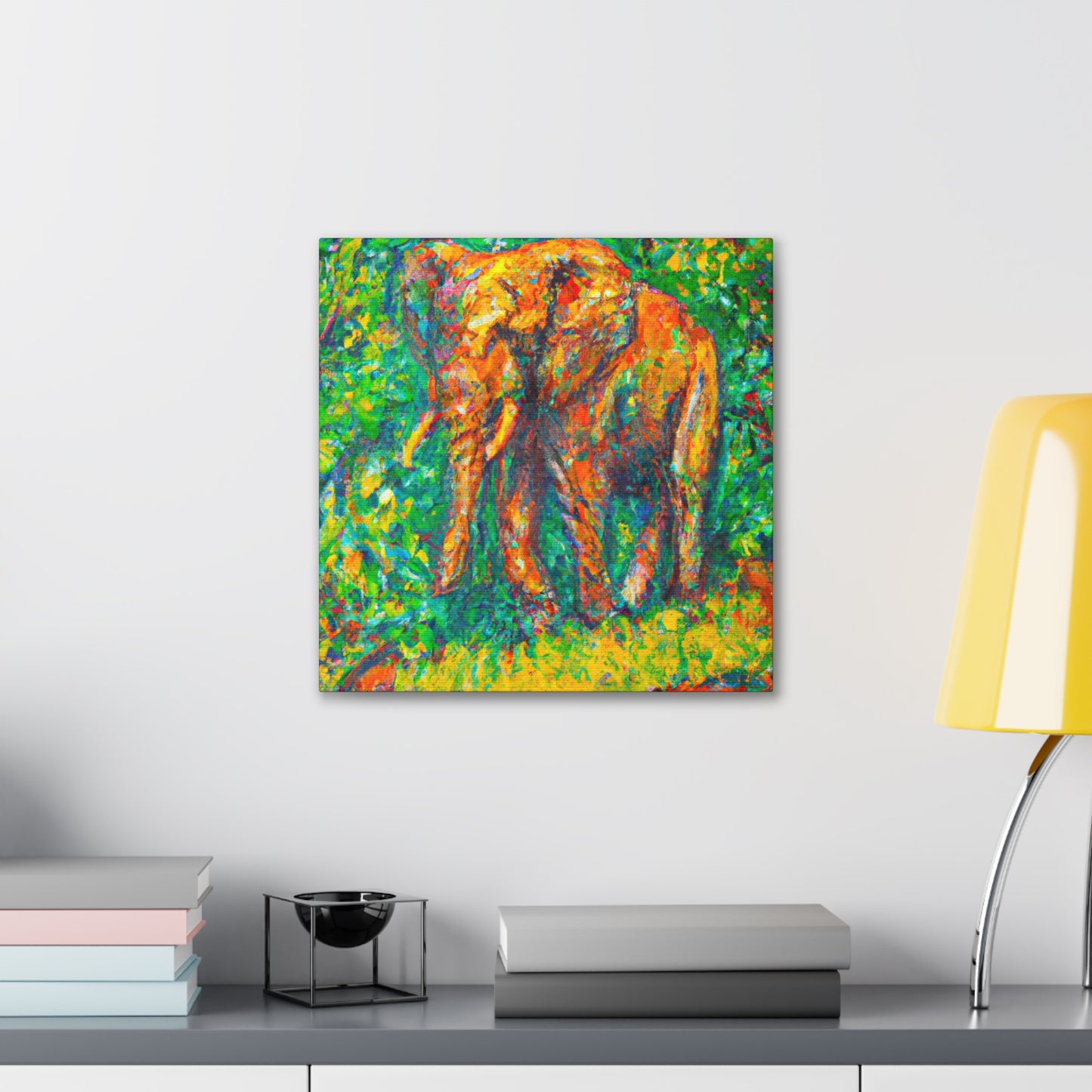 "Elephant in Impressionism" - Canvas